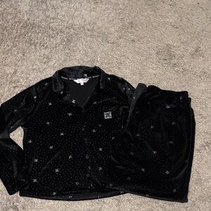 Juicy Couture Black Velvet Pajama Set